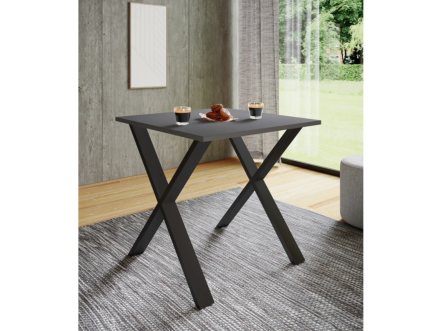 Houten Eettafel Keukentafel Xona X 80x80