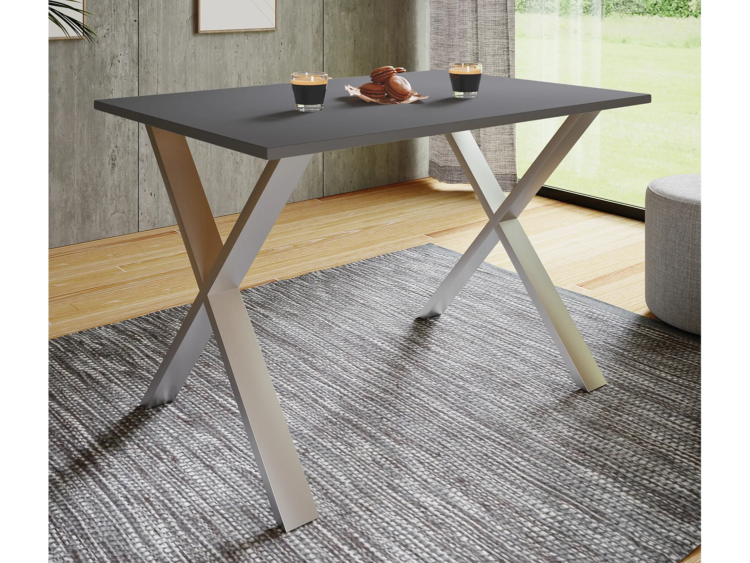 Houten eettafel Keukentafel Xona X 140x80