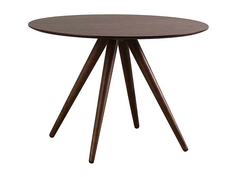 Table à manger ronde design noyer D106 cm WALFORD