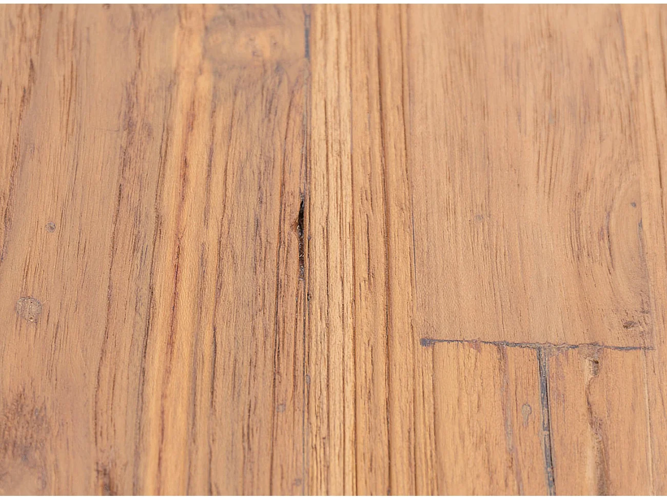 Table à manger ronde en bois massif naturel de teck Vikale Ø160cm