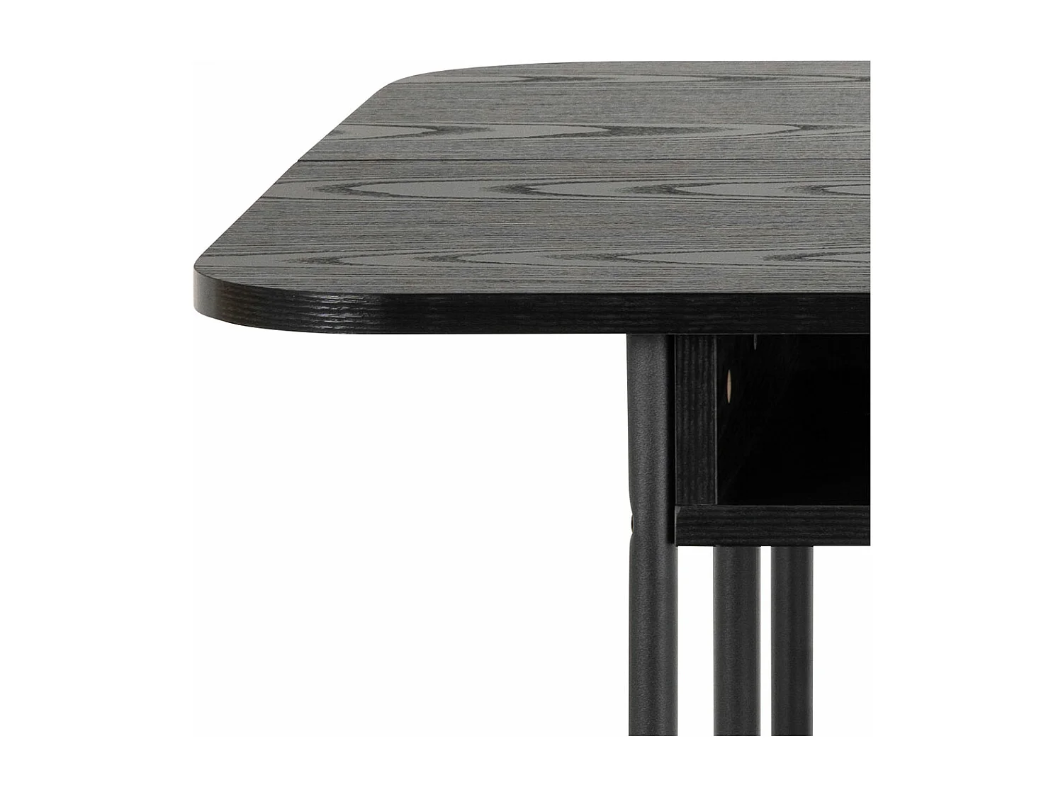 Darlington Esstisch 140x40, 80cm ausziehbar schwarz.