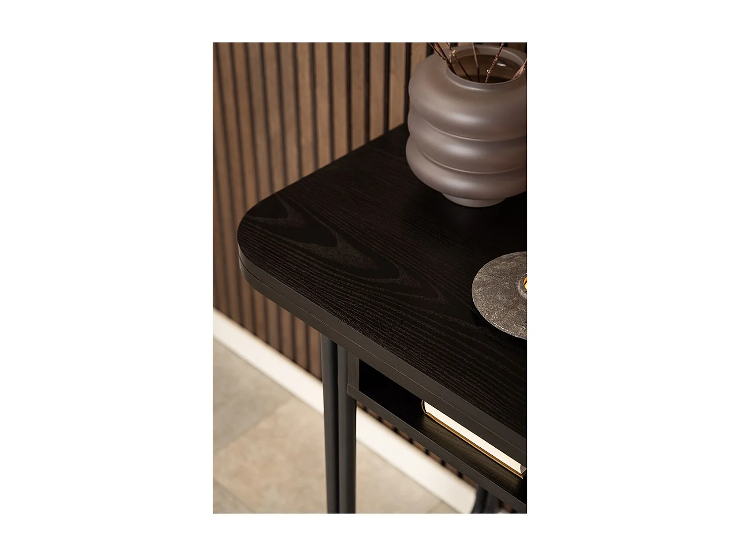 Darlington Esstisch 140x40, 80cm ausziehbar schwarz.