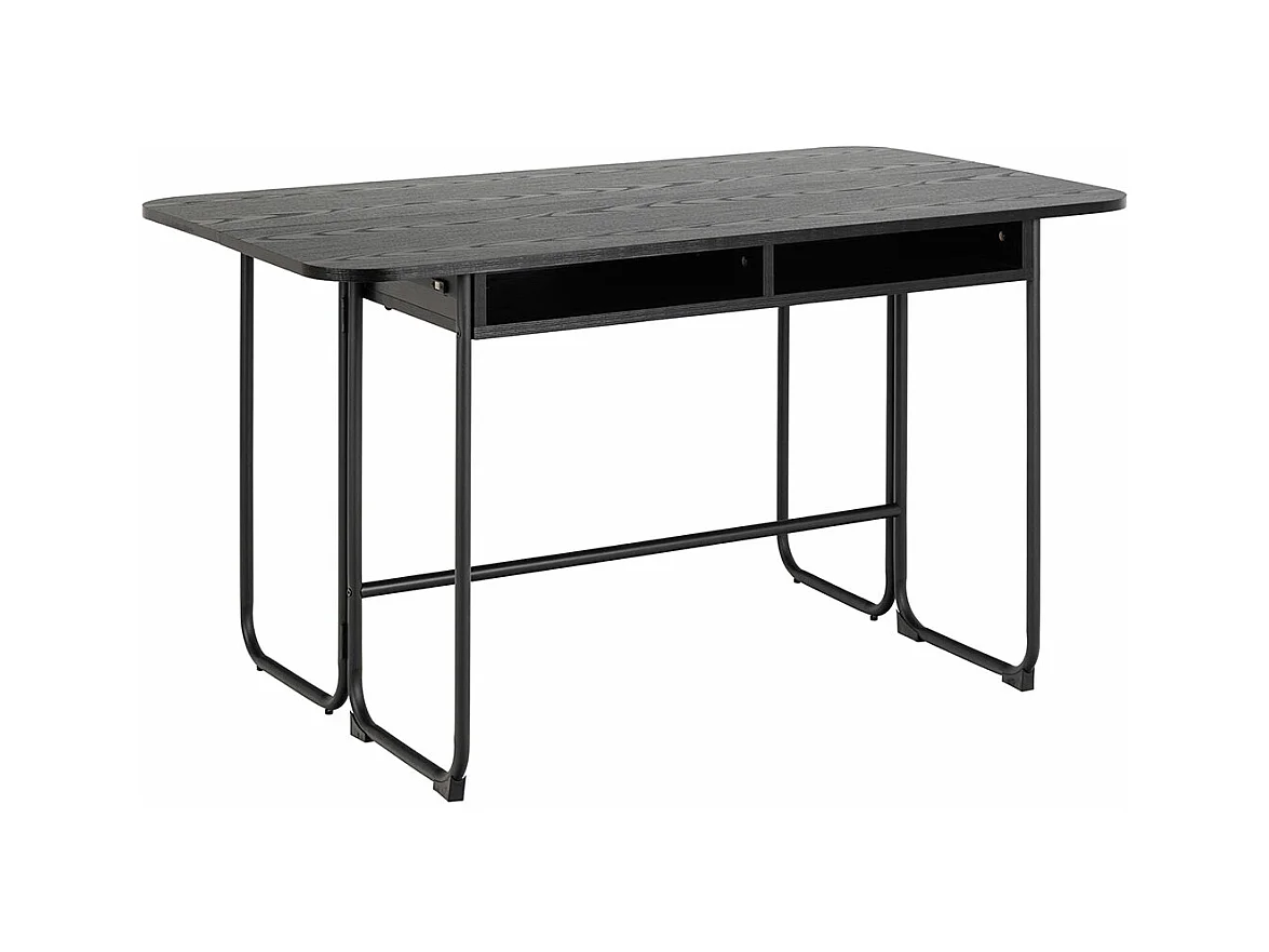 Dale eetkamertafel 140x40, 80cm verlengbaar zwart.