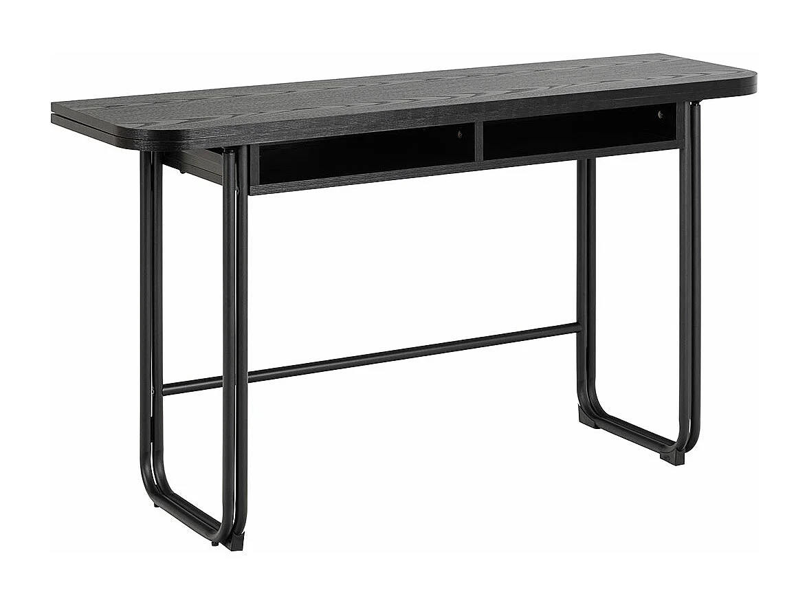 Dale eetkamertafel 140x40, 80cm verlengbaar zwart.