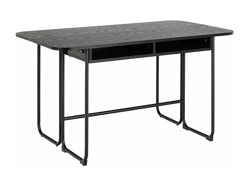 Darlington table de salle à manger 140x40, 80cm extensible noir.
