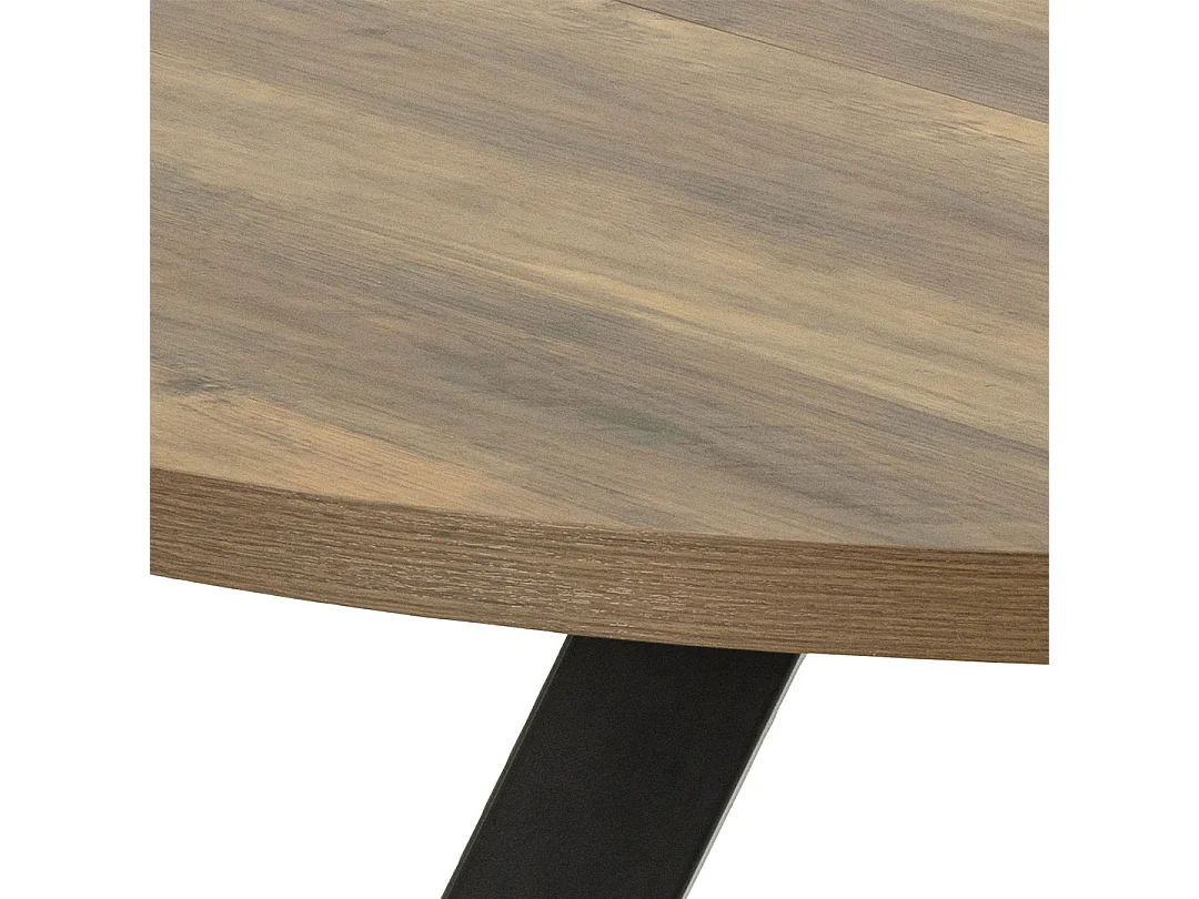 Zalida table de salle à manger Ø120cm, 210cm extensible naturel.