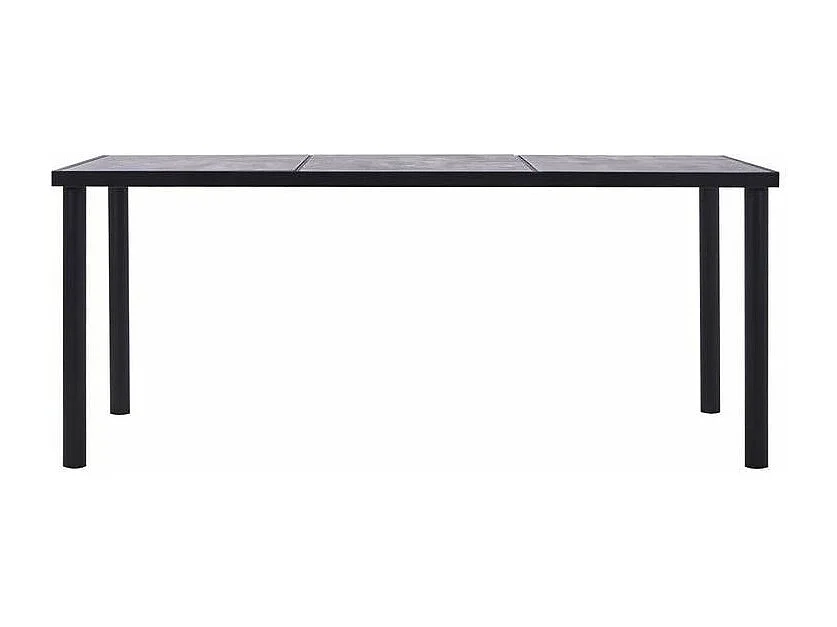Table à manger bois gris béton et pieds métal noir Sirra 200cm