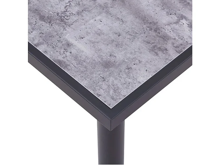 Table à manger bois gris béton et pieds métal noir Sirra 200cm