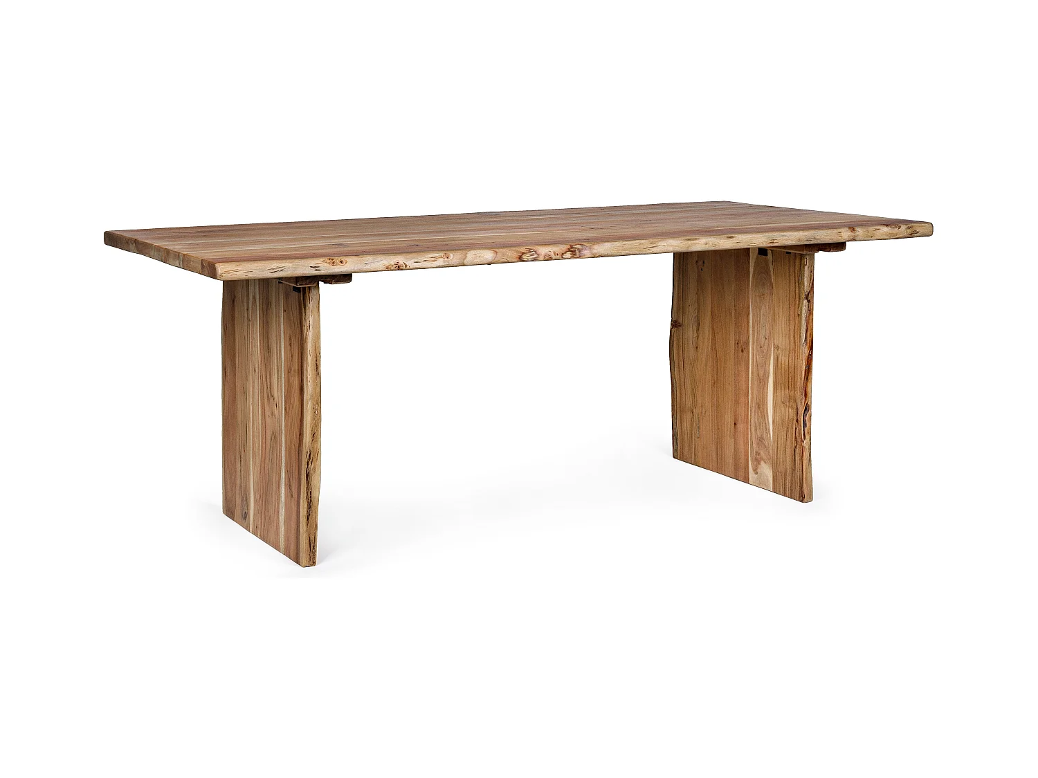 Table à manger en bois d'acacia bois clair Adria 200cm