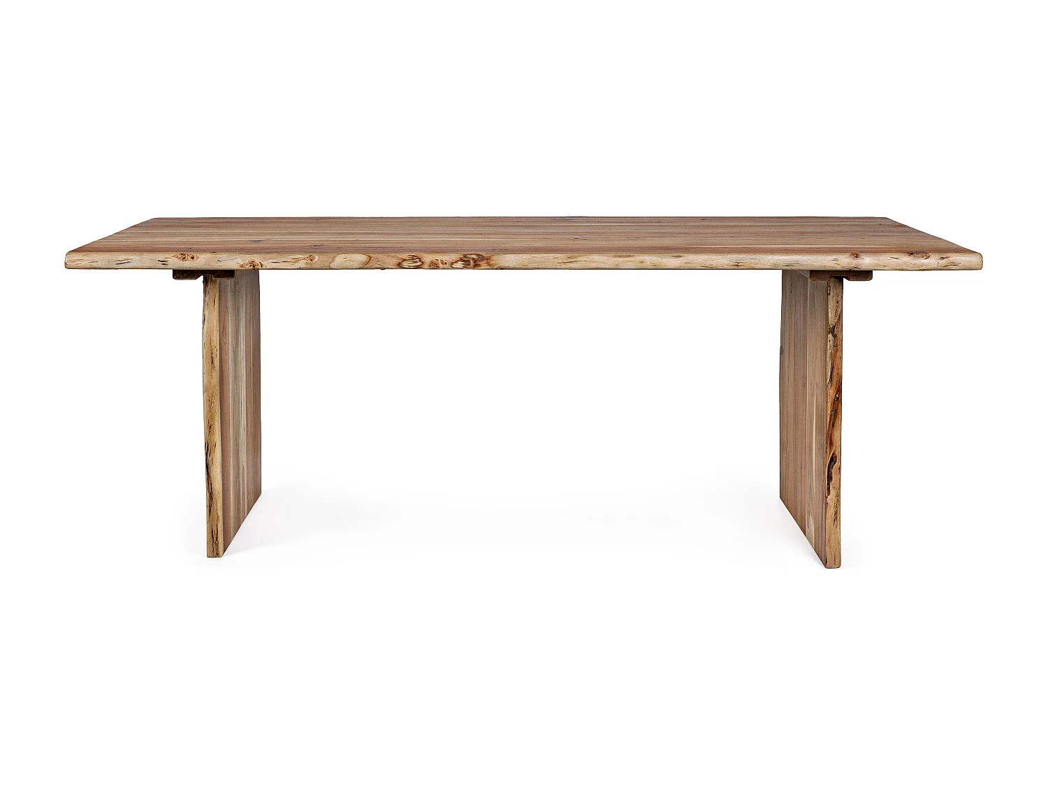 Table à manger en bois d'acacia bois clair Adria 200cm