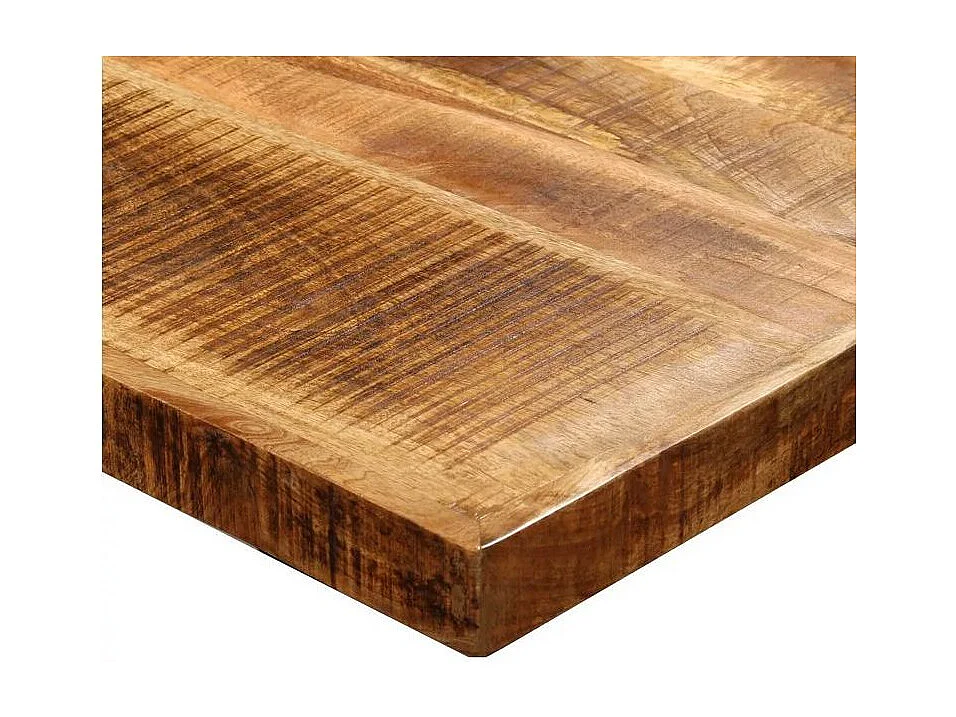 Table à manger manguier massif clair et pieds métal noir Sala 180cm