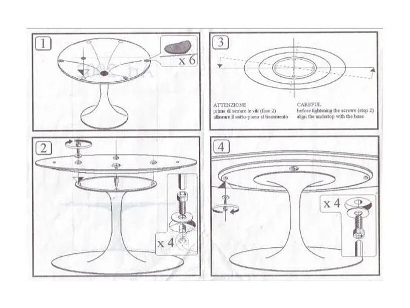 Table tulipe ronde-Plateau Blanc mat-Diamètre 60 cm-Piètement Blanc brillant