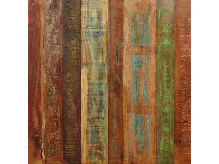 Table à manger bois massif recyclé et pieds métal noir Maxi 180cm