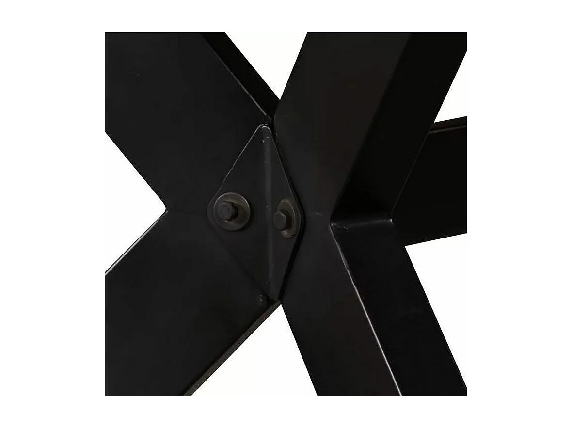 Table à manger bois massif recyclé et pieds métal noir Maxi 180cm