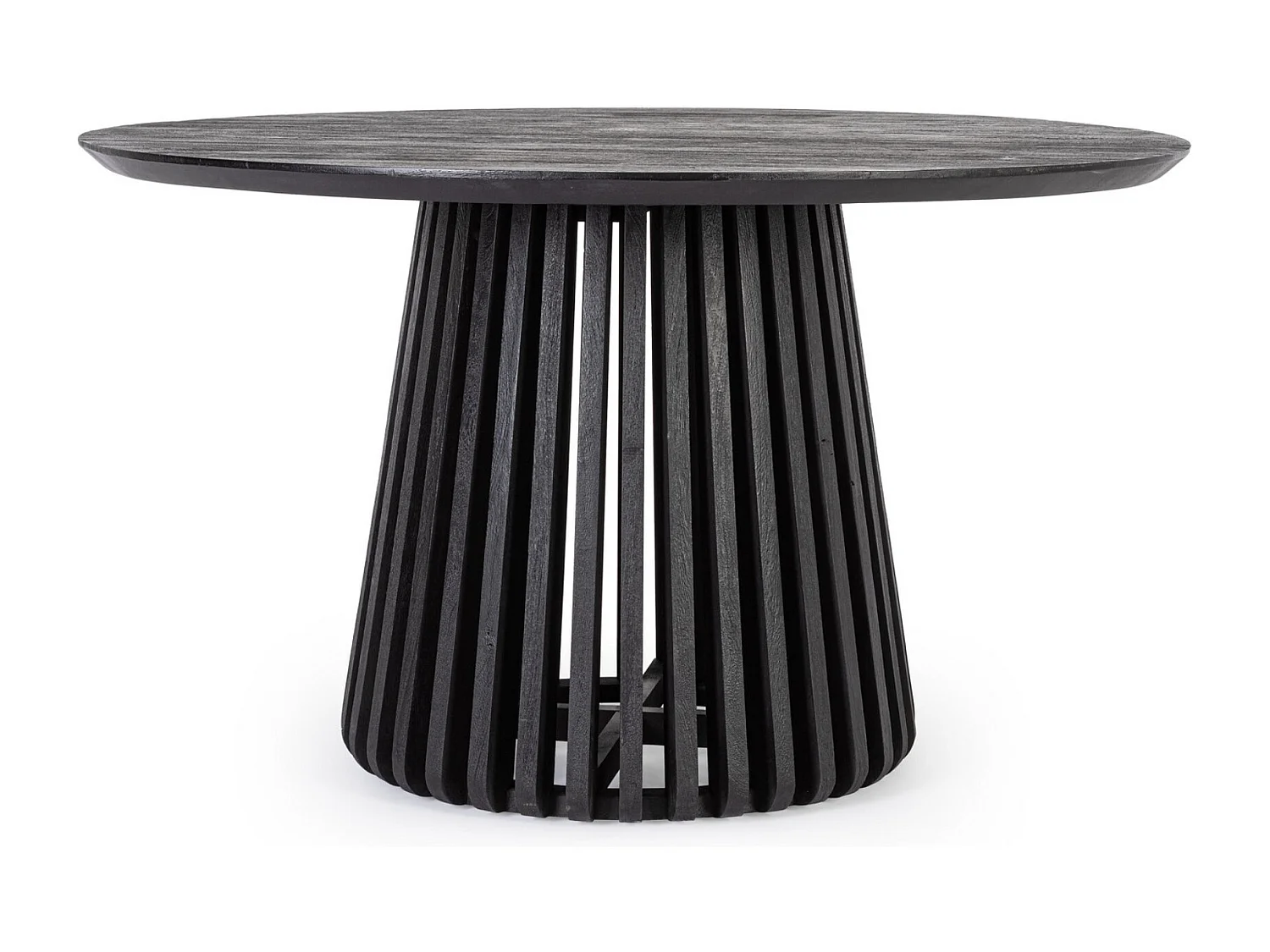 Table ronde en bois Zila 130cm-Couleur Noir