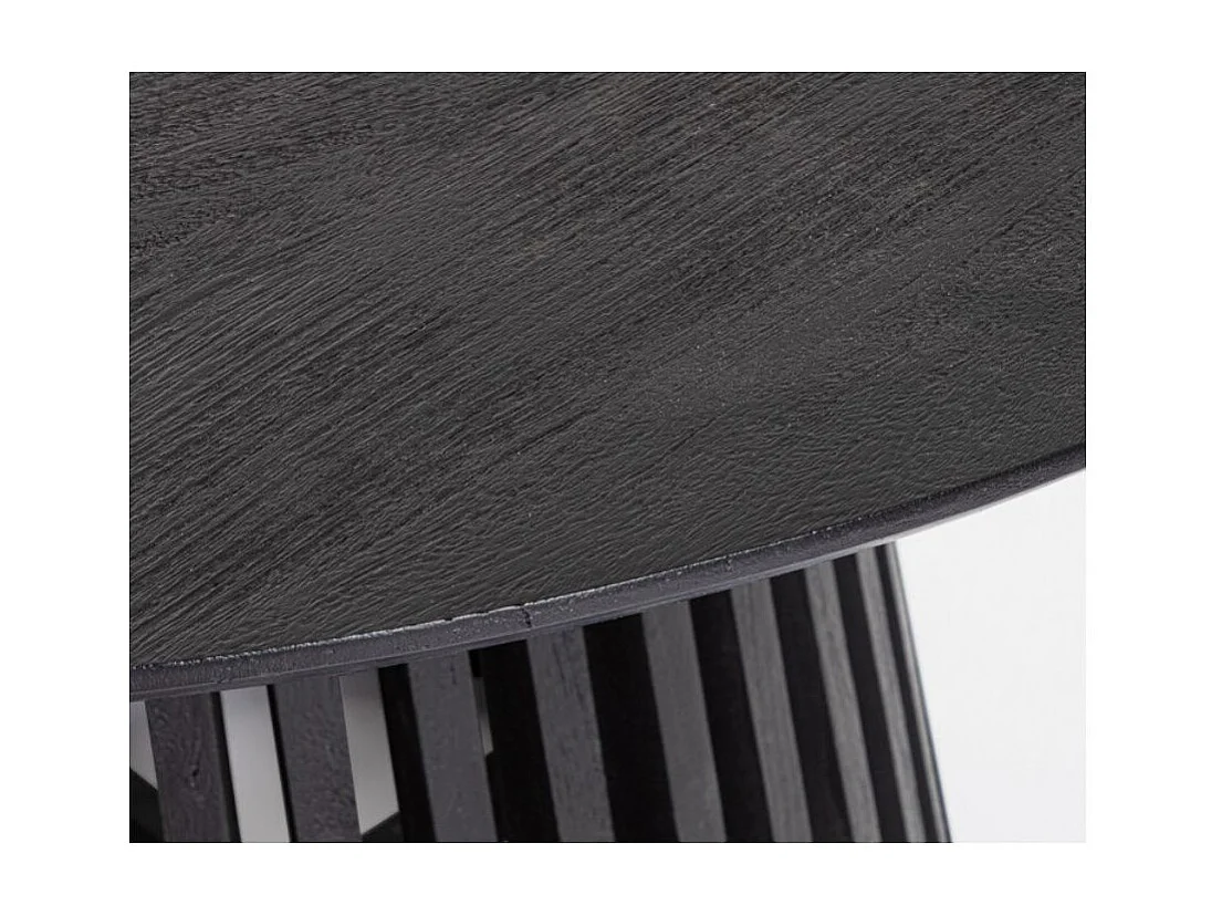 Table ronde en bois Zila 130cm-Couleur Noir