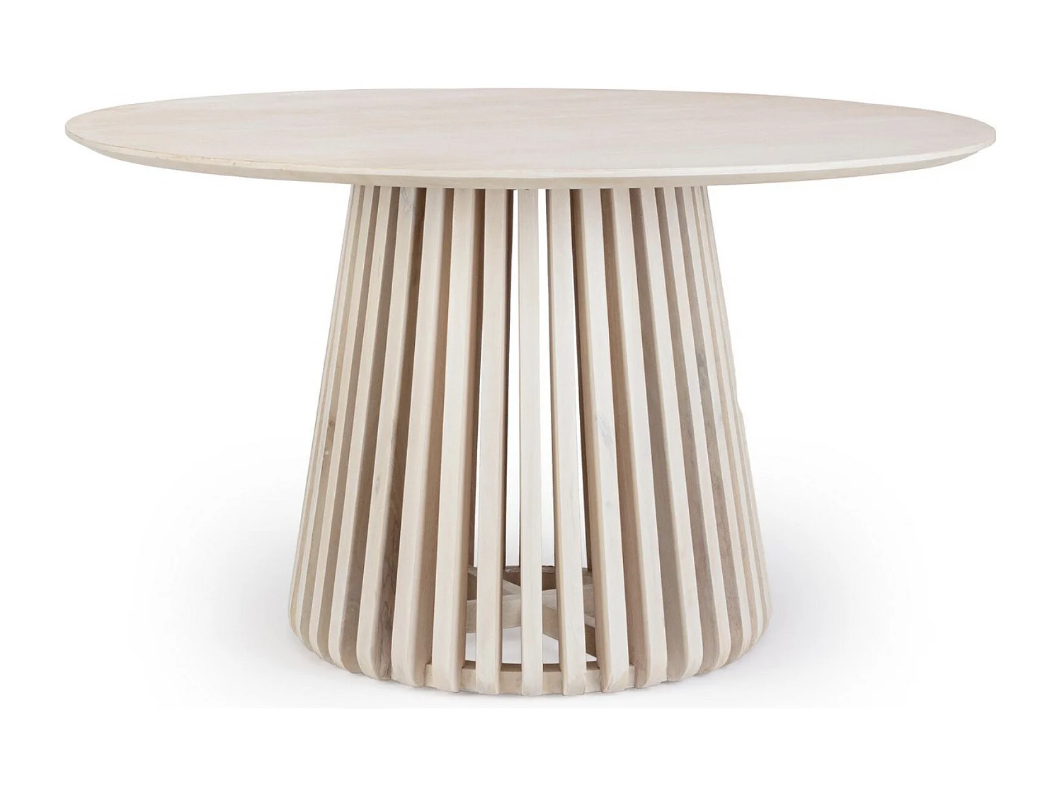 Table ronde en bois Zila 130cm-Couleur Noir