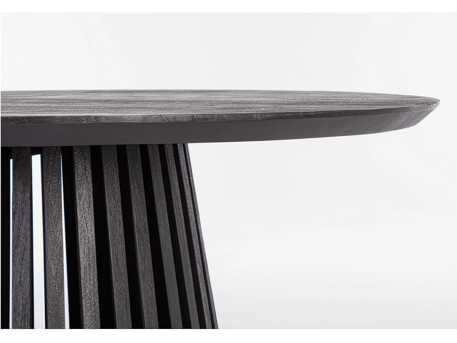 Table ronde en bois Zila 130cm-Couleur Noir