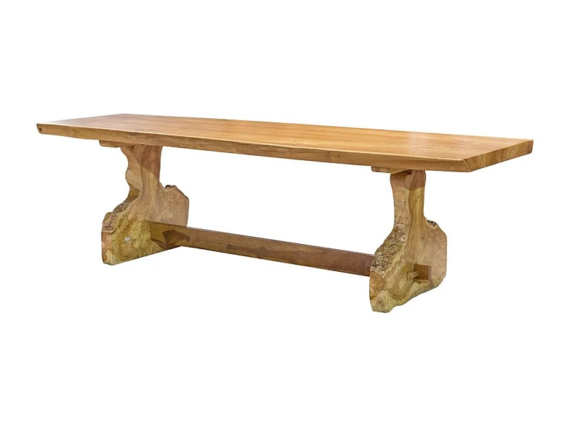 Grote Rustiko lichte massief houten eettafel 270 cm