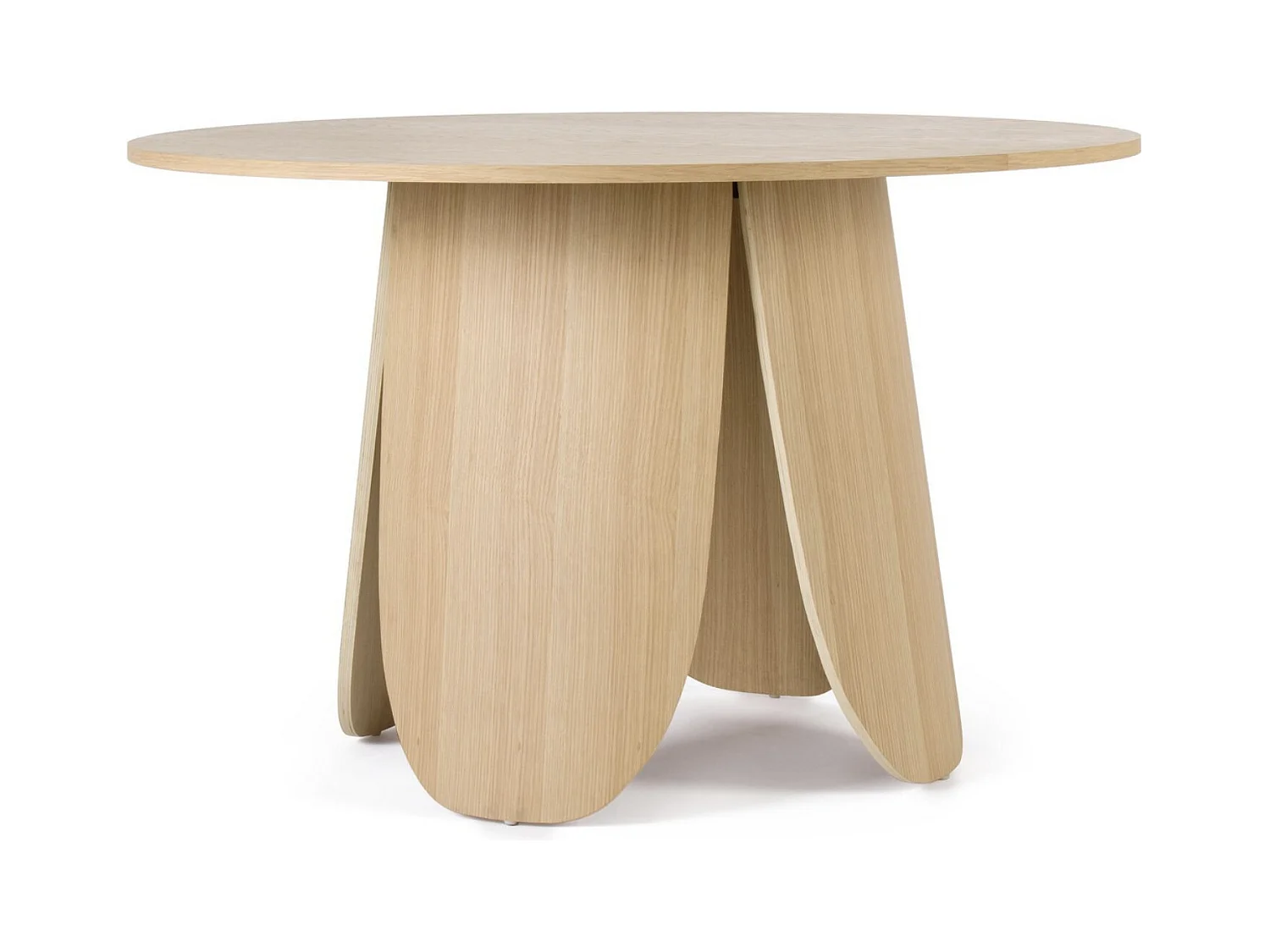 Table à manger ronde en bois naturel Korda 120cm