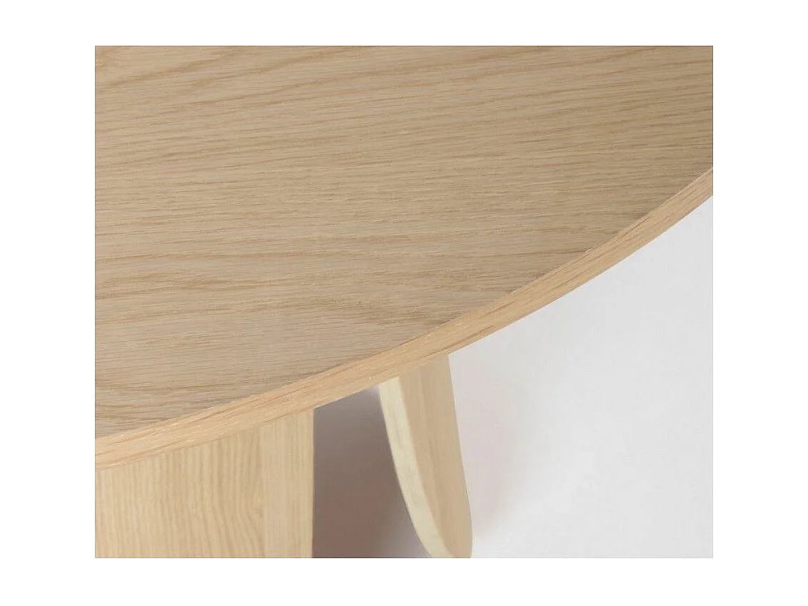 Table à manger ronde en bois naturel Korda 120cm