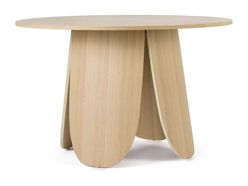 Table à manger ronde en bois naturel Korda 120cm