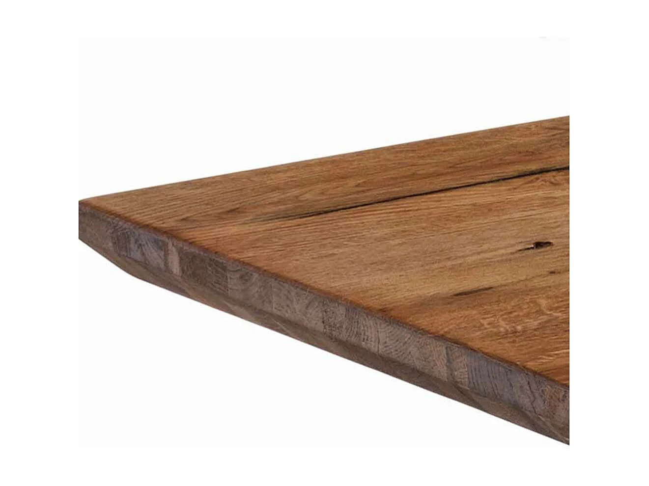 Table rectangle en bois et pieds verre trempé Finne L 180cm