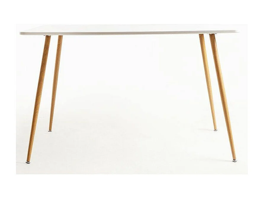 Mesa de comedor Luzia madera natural y blanca 120 cm