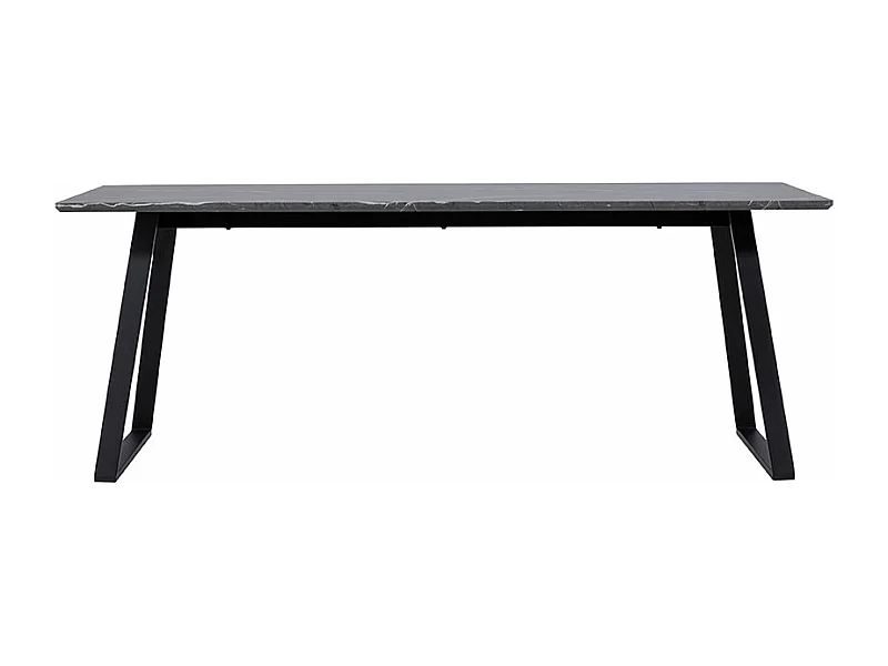 Malaga Esstisch Marmor dekor 90x200cm dunkel grau,schwarz.