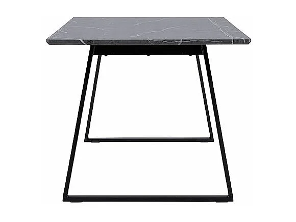 Malaga Esstisch Marmor dekor 90x200cm dunkel grau,schwarz.