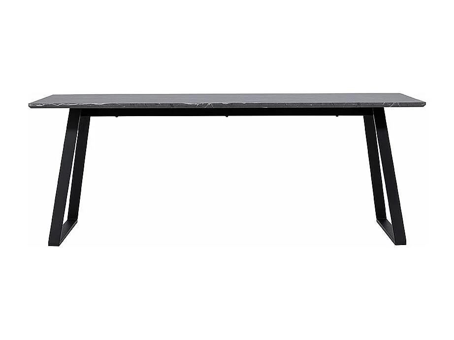 Malaga table de salle à manger marbre décor 90x200cm gris foncé,noir.