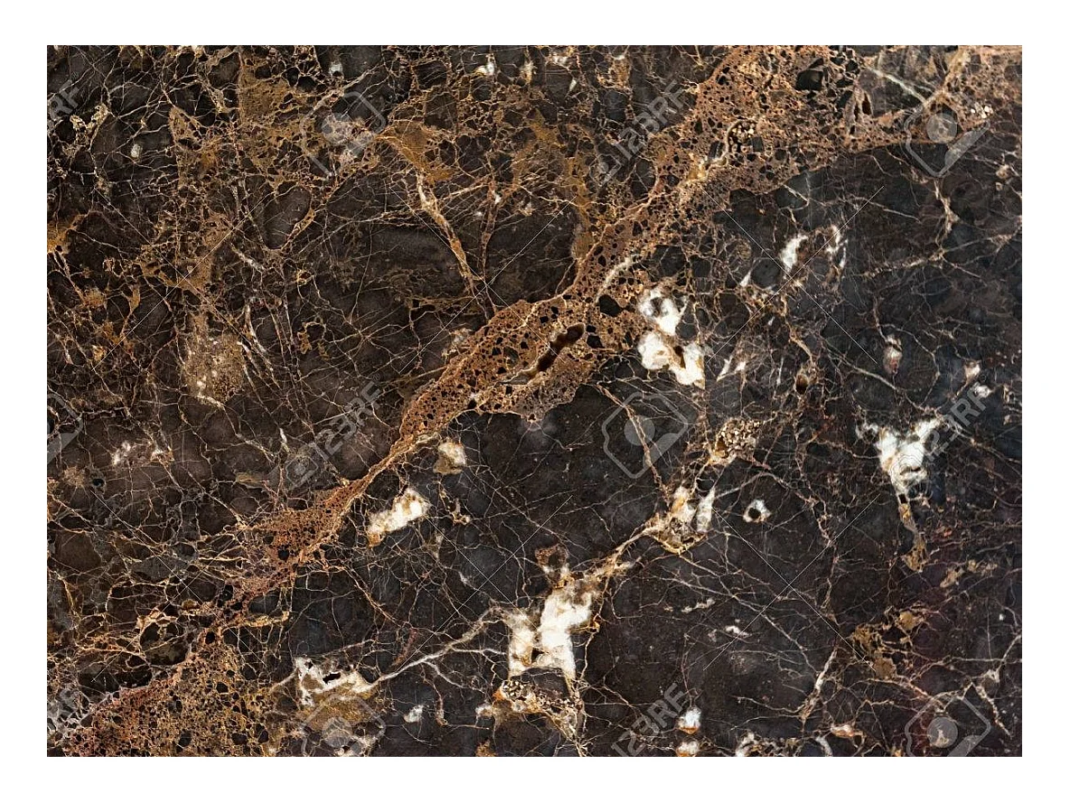 Table tulipe ronde en marbre-Plateau Marbre brun emperador-Diamètre 80 cm-Piètement Blanc brillant