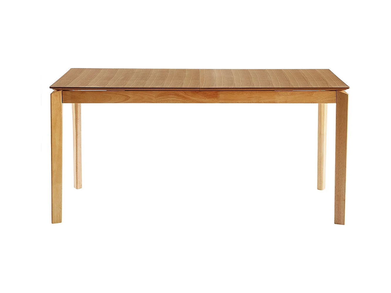 Table extensible rallonges intégrées rectangulaire en bois clair frêne L160-210 cm BONAVISTA