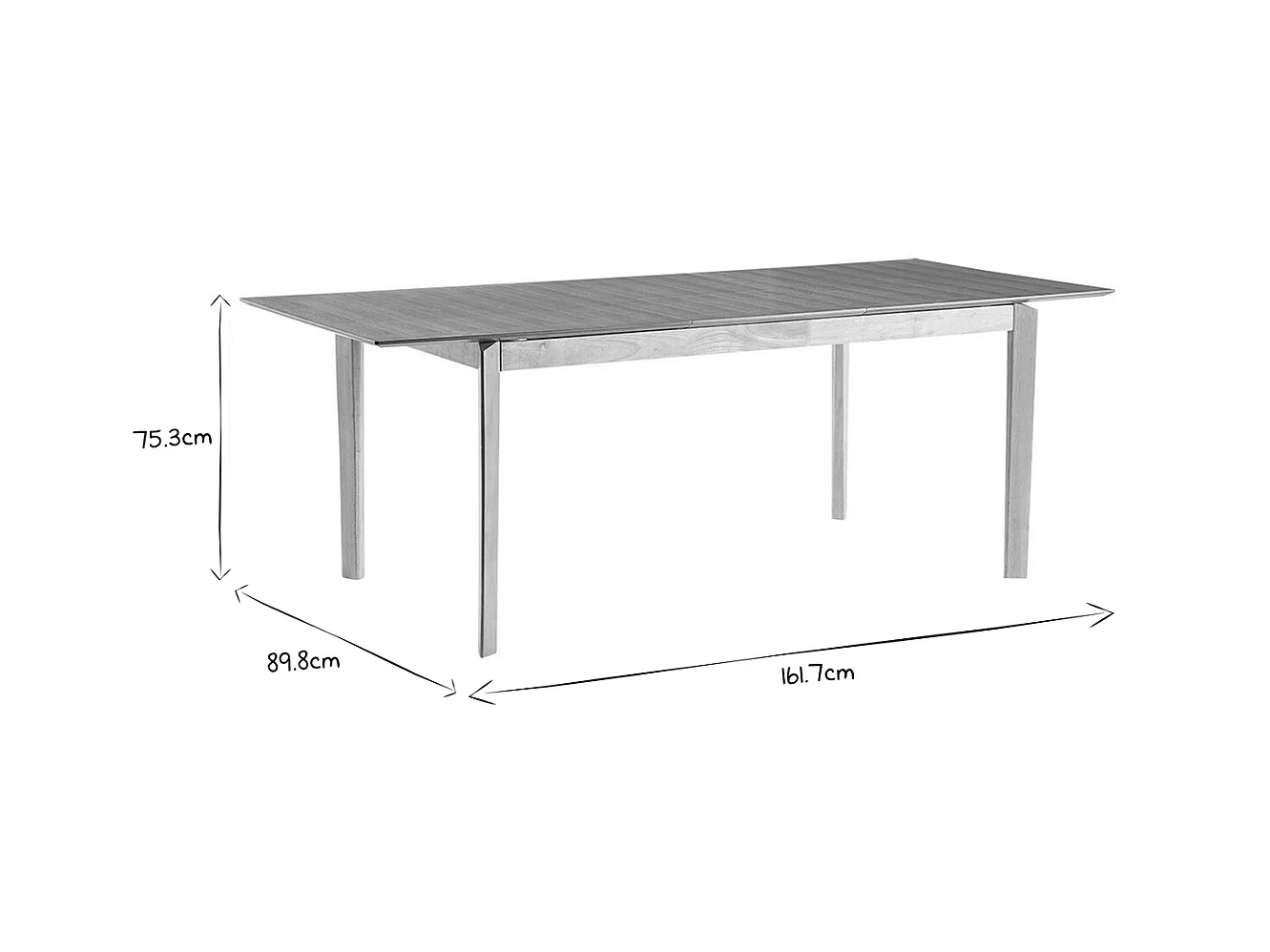 Table extensible rallonges intégrées rectangulaire en bois clair frêne L160-210 cm BONAVISTA