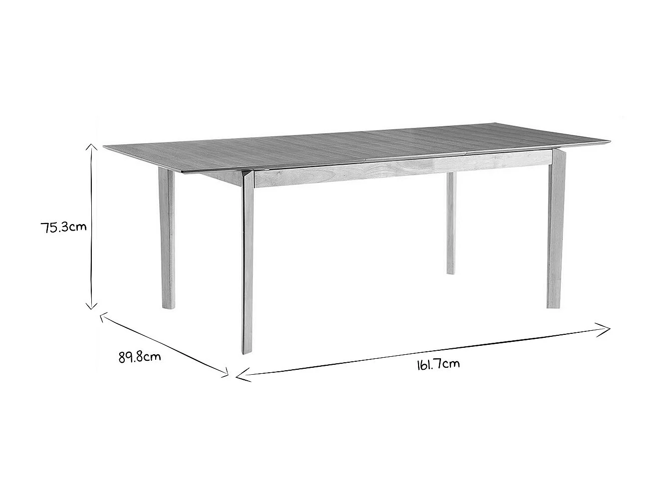 Table extensible rallonges intégrées rectangulaire en bois clair frêne L160-210 cm BONAVISTA