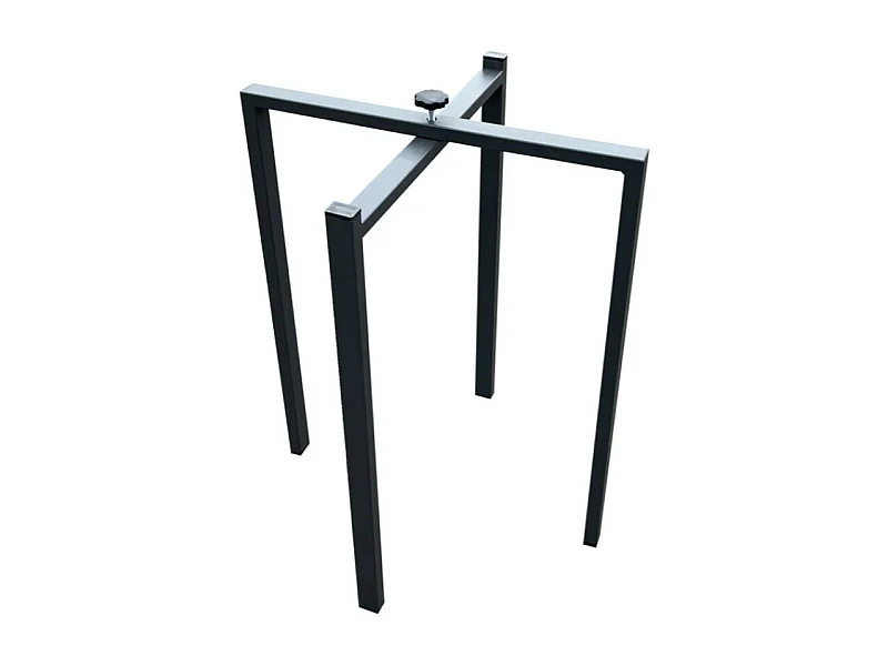 Table à manger extensible bois Naxo-Couleur Gris ciment-4 pieds-2 rallonges fines-140 à 244cm