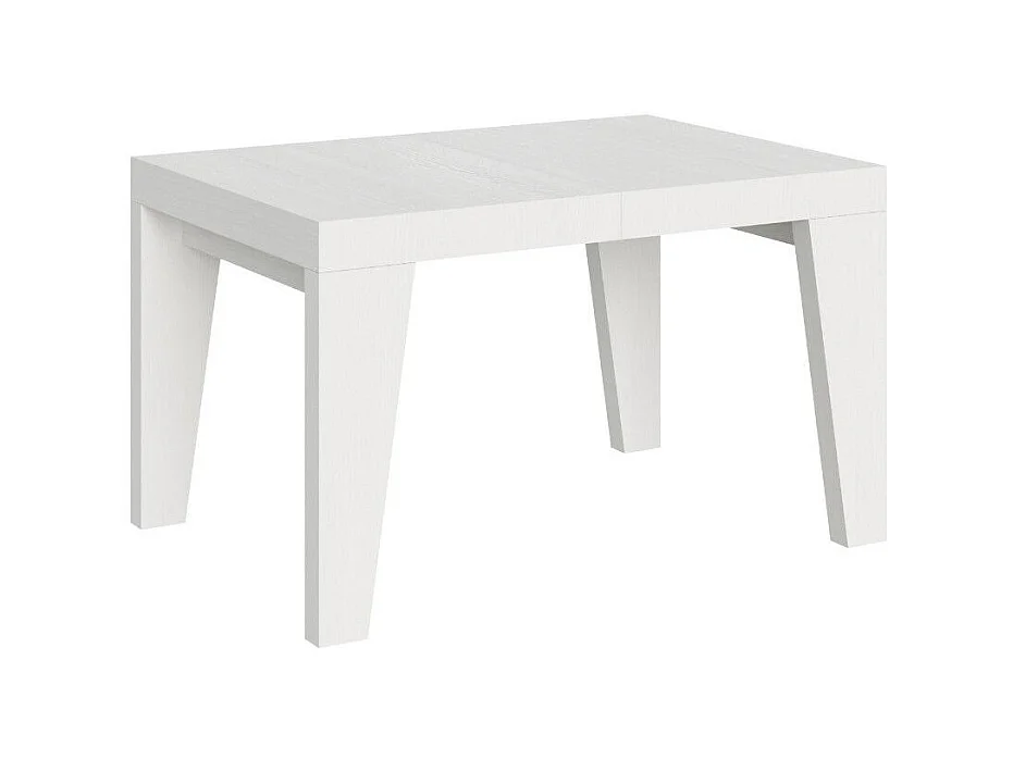Naxo uitschuifbare houten eettafel-Kleur Wit-Voet en steun op zwenkwielen-Verlengsnoeren -Uitschuifbare breedte