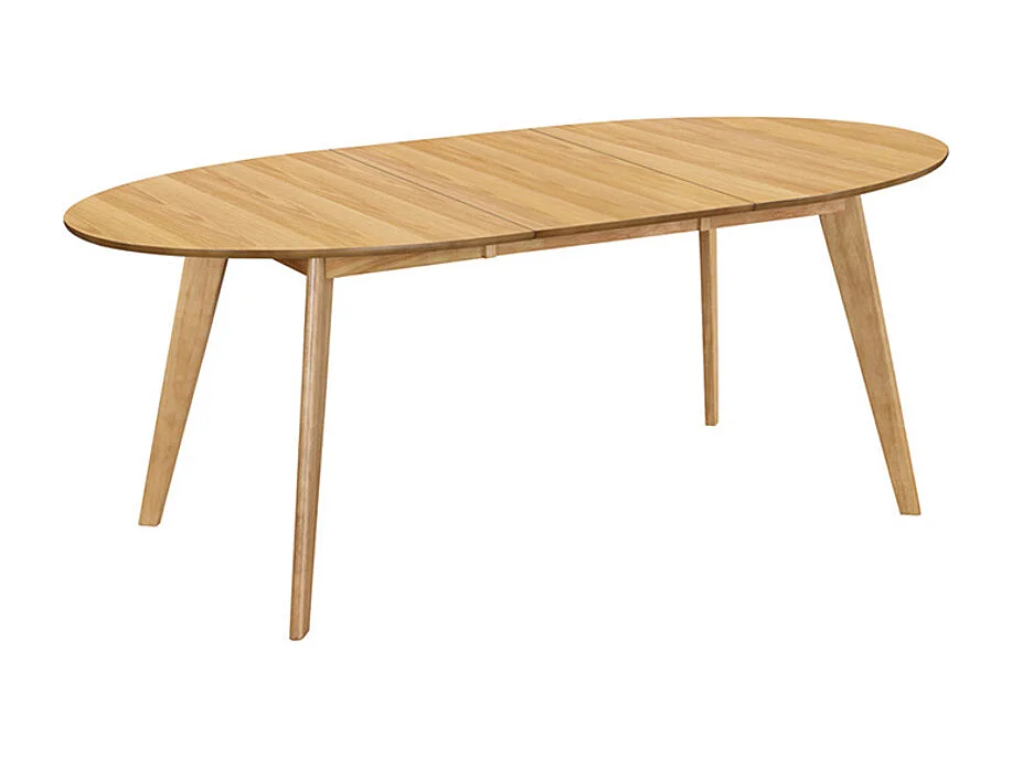 Table à manger extensible ovale en bois clair L150-200 cm MARIK