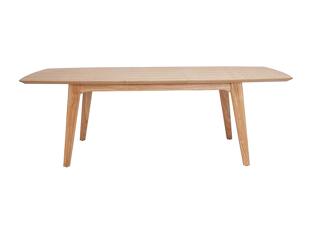 Table extensible rallonges intégrées rectangulaire en bois clair L180-230 cm FIFTIES