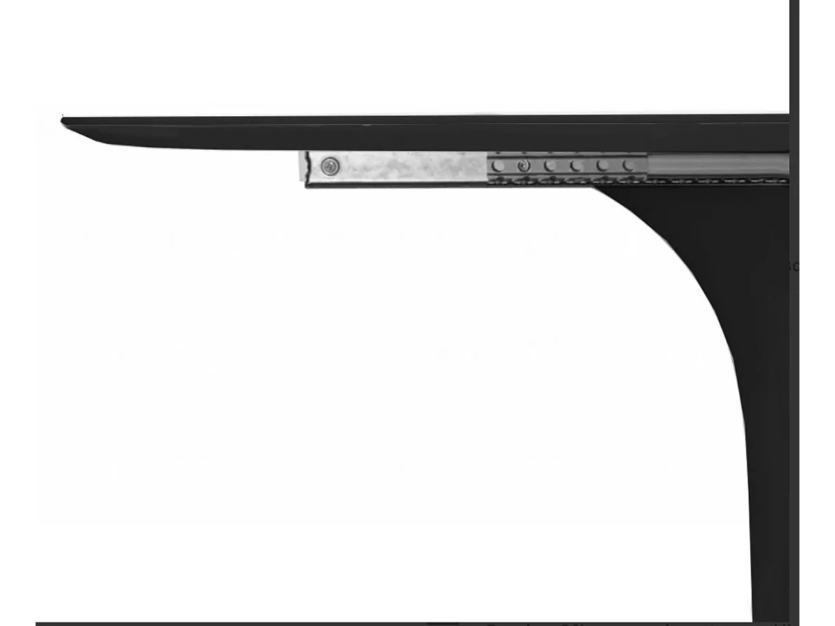 Mesa tulipán oval extensible 160/220 cm negro mate-Color de la bandeja Negro mate-Anchura 170/230 cm-Color de los pies Negro brillante