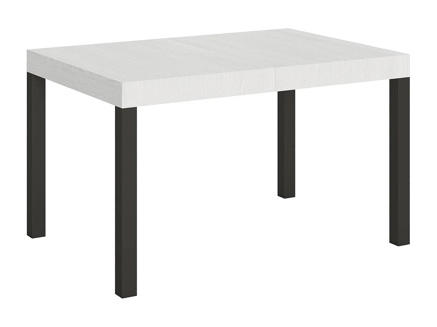 Uitschuifbare tafel 80x140/224 cm Everyday eiken wit frame antraciet