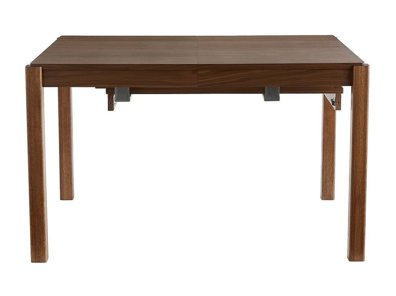 Mesa de comedor extensible rectangular nórdica con acabado en nogal 125-238 cm AGALI