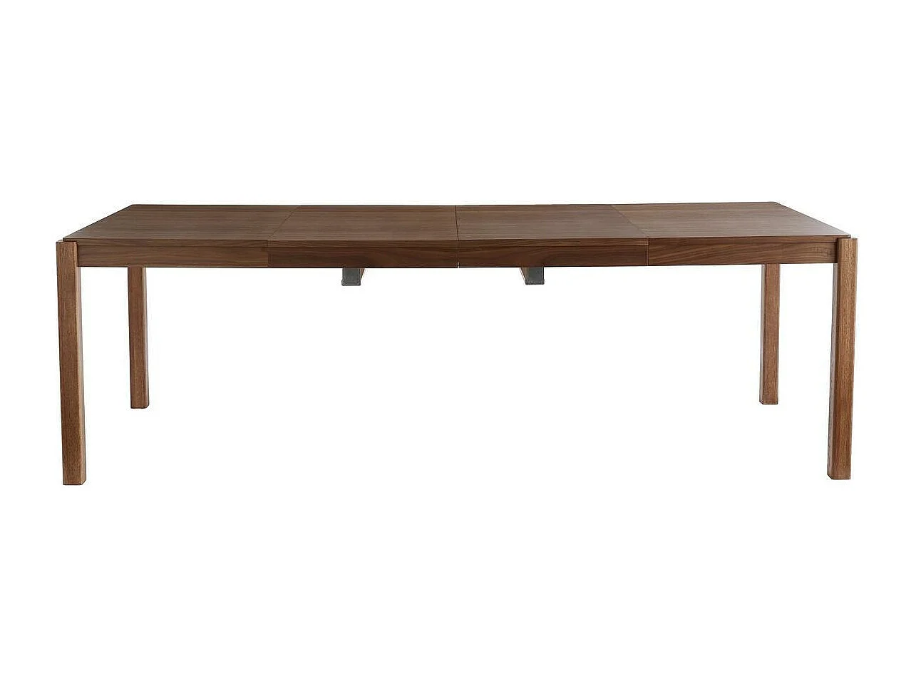 Mesa de comedor extensible rectangular nórdica con acabado en nogal 125-238 cm AGALI