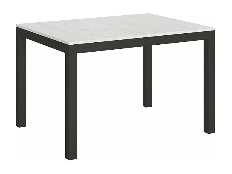 Table à manger extensible Karry evolution-Couleur Blanc-Sur roulettes-120 à 380cm
