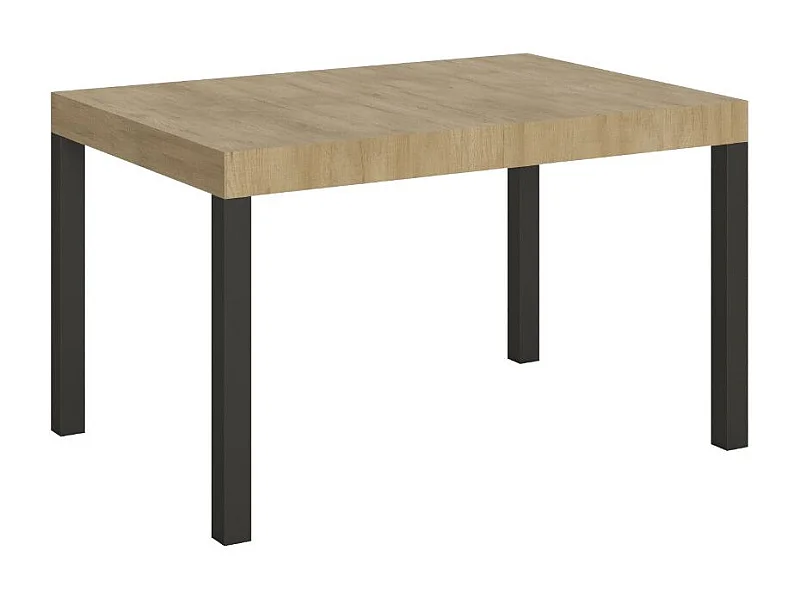 Mesa de comedor extensible Karry-Color Natural-Soporte 4 pies-Ancho extensible