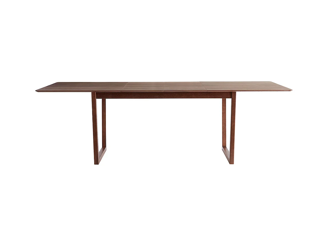 Ausziehbarer rechteckiger Esstisch Wallnussfinish B160-240 cm LAHO