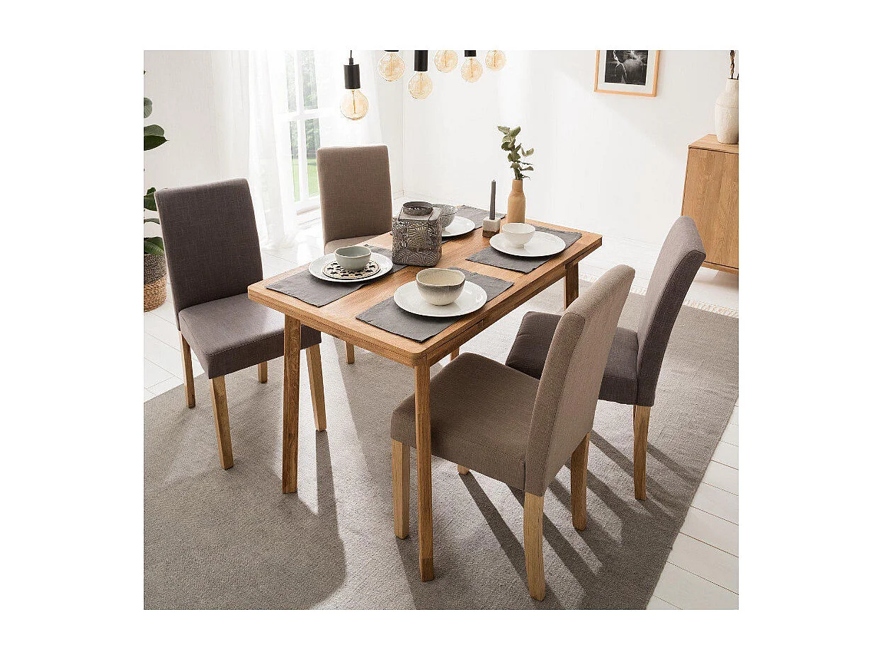 Petite table extensible en bois de chêne massif Miniko 110 à 170cm