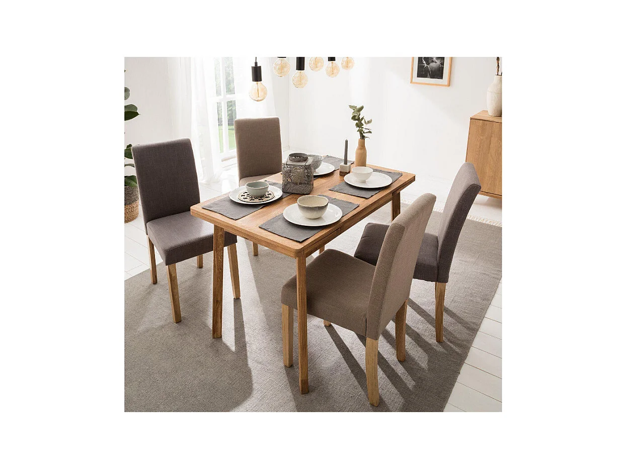 Petite table extensible en bois de chêne massif Miniko 110 à 170cm