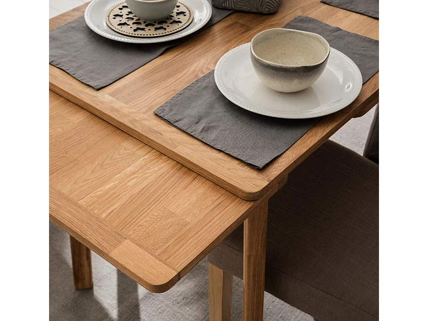 Petite table extensible en bois de chêne massif Miniko 110 à 170cm