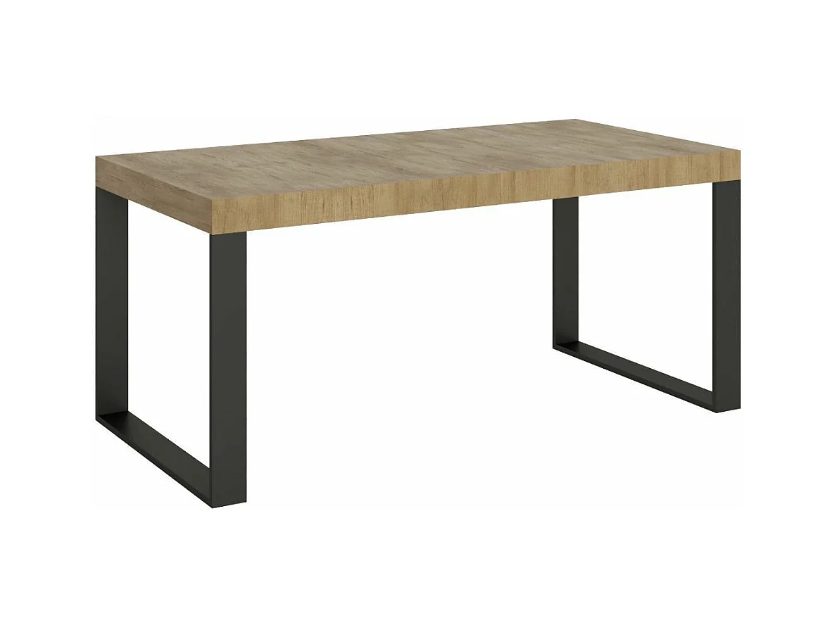 Mesa de comedor extensible tiroz-Color Natural-Soporte 4 pies-Alargaderas -Ancho extensible